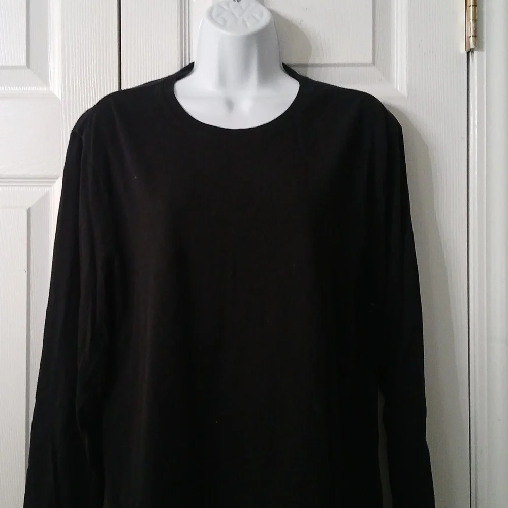 Banana Republic Soft Wash black long sleeve shirt Sz L EUC